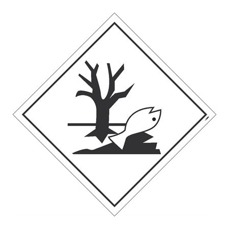 Nmc Marine Pollutants Graphic Dot Placard Sign, Material: Card Stock DL174UV